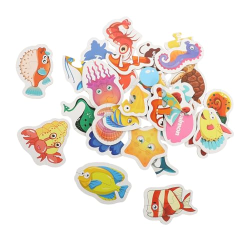BESPORTBLE Kinderpuzzle Meerestiere Lernspielzeug aus Papier für Vorschulkinder Fördert Feinmotorik Beobachtungsgabe und Hand Auge koordination Pädagogisches Geschenk für Mädchen und Jungen von BESPORTBLE