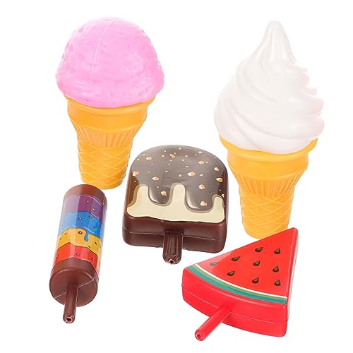 BESPORTBLE Kinderspiel Eiscreme aus Sicherem Abgerundetem Bunte Realistische Imitation Pädagogisches Rollenspielzeug für Kleinkinder Fördert Fantasie und Eltern Junge Mädchen Interaktion von BESPORTBLE