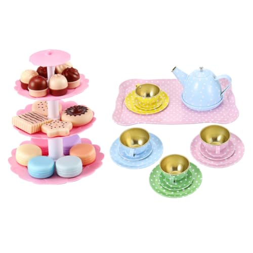BESPORTBLE Kinderspielzeug Tee Set aus Blech mit Buntem Muster Kreatives Nachmittagstee für Mädchen Teiliges Rollenspiel Set Hand Augen Koordination BESPORTBLE Kinderspielzeug Tee Set aus Blech mit Buntem Muster Kreatives Nachmittagstee für Mädchen Teiliges Rollenspiel Set Hand Augen Koordination von BESPORTBLE