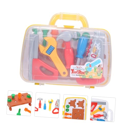 BESPORTBLE Kinderspielzeug Werkzeugset Tragbare Kunststoffwerkzeugkiste für Kreative Bauprojekte für Geburtstagsfeiern und Fantasievolles Spiel Zufällige Farbe Zufällige Farbe von BESPORTBLE