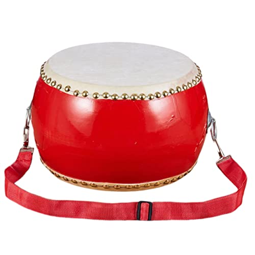 BESPORTBLE Cowhide Junge Mädchen Schlaginstrumente Holz Trommel Spielzeug Mit Sticks Und Tragegurt Für Junge Mädchen Musikalisches Lernspielzeug Hand-Augen-koordination von BESPORTBLE