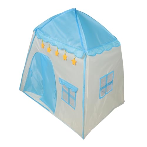 BESPORTBLE Kinderzelt für Drinnen und Draußen Faltbares Spielhaus Blau mit Blumenmuster für Jungen und Einfach Aufzubauen Atmungsaktives Material Spiele von BESPORTBLE