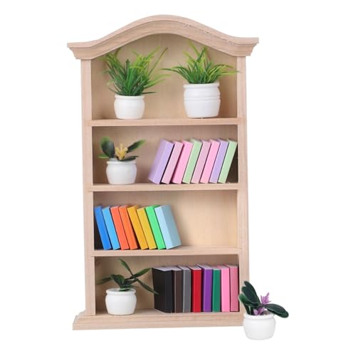 BESPORTBLE Kinderzimmer Bibliotheksmöbel Für Puppen Miniaturregal Miniaturen Und Kleines Bücherhaus Display – Grünpflanzen Dekor Inklusive Künstlicher Dekoration Bücherregal BESPORTBLE Kinderzimmer Bibliotheksmöbel Für Puppen Miniaturregal Miniaturen Und Kleines Bücherhaus Display – Grünpflanzen Dekor Inklusive Künstlicher Dekoration Bücherregal von BESPORTBLE