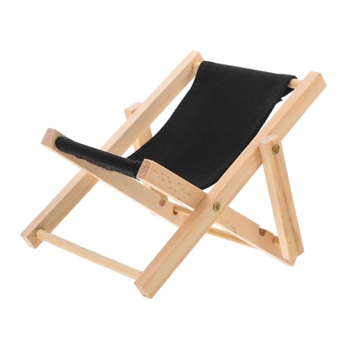 BESPORTBLE Klappstuhl Aus Holz Für Puppenhaus Strandstuhl Modell Faltbarer Loungesessel Für Kreative Spielideen Als Puppenmöbel Und Deko Accessoire von BESPORTBLE