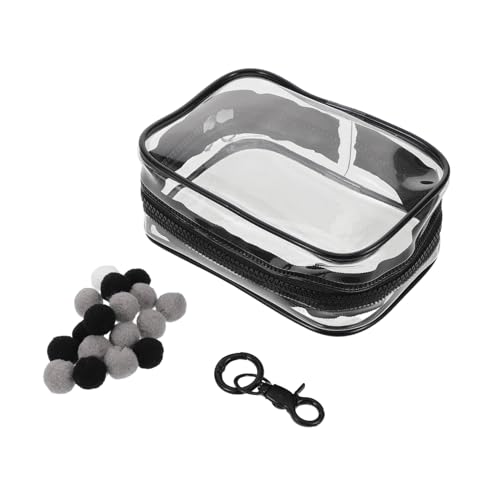 BESPORTBLE Klarer Doll Display Organizer mit Schlüsselanhänger Dickes Material Doppelte Reißverschlüsse Transparente Aufbewahrungstasche für Plüschtiere Sammlerstücke und Kleine Figuren von BESPORTBLE