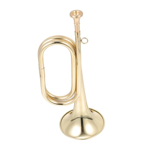 BESPORTBLE Kleine Goldene Kavallerietrompete Musikinstrument für Anfänger mit Feiner Politur und Sicherem Design für Schule Musikunterricht und Sammlungen von BESPORTBLE