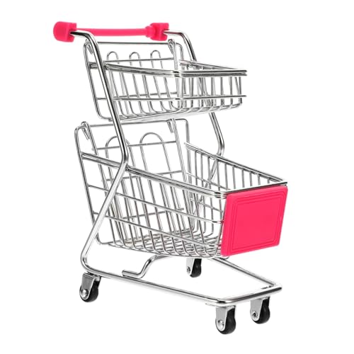 BESPORTBLE Kleiner Einkaufswagen Für Mini Trolley Im Retro Design Für Rollenspiele Und Kreative Szenensimulationen von BESPORTBLE