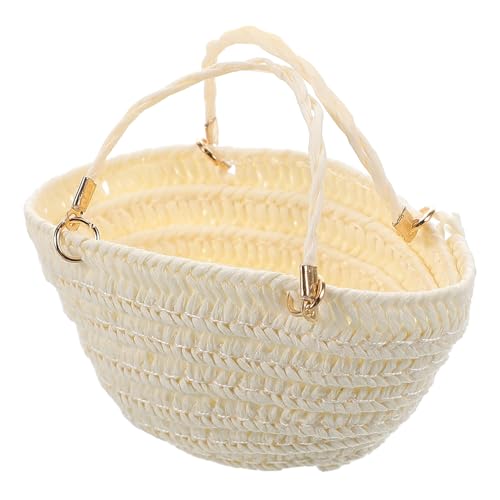 BESPORTBLE Kleiner Handgewebter Korb für Puppen Miniatur Einkaufstasche im Boho Stil für Puppenzubehör und Miniatur Dollhouse Dekorationen BESPORTBLE Kleiner Handgewebter Korb für Puppen Miniatur Einkaufstasche im Boho Stil für Puppenzubehör und Miniatur Dollhouse Dekorationen von BESPORTBLE