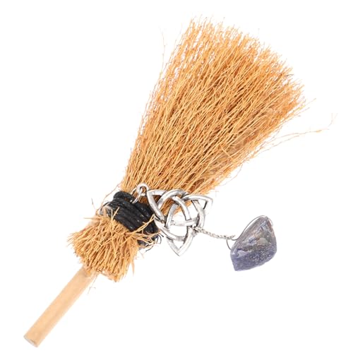 BESPORTBLE Kleiner Hexenbesen Halloween Deko Anhänger aus Langlebigem Material Mini Zauberbesen für Party und Rollenspiel Dekoration Geeignet für Erwachsene von BESPORTBLE