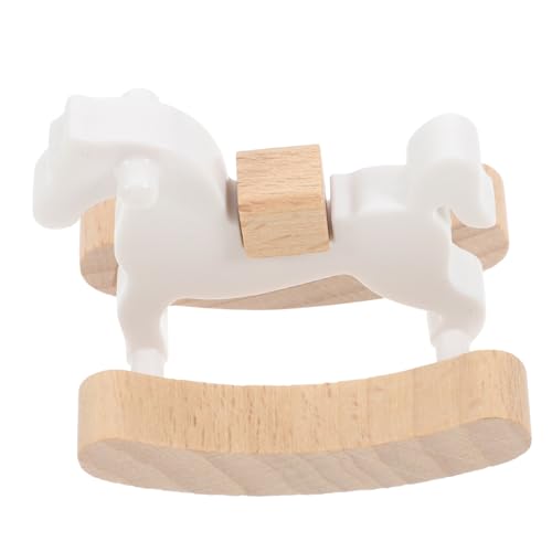 BESPORTBLE Kleines Holzpferd Mini Schaukelpferd Puppenhaus Schaukelpferd Mini Puppenhaus Möbel Miniatur Mini Stuhl Modell Mini Schaukelpferd Modell Schaukelpferd Pferde Holz Pp von BESPORTBLE