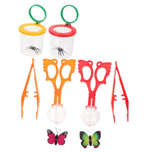 BESPORTBLE Kleines Insekten Beobachtungsset mit Lupe Tragbare Bruchsichere Sammelbox aus PP Buntes Teiliges Naturforscher für Outdoor Entdeckungen und Gruppenaktivitäten von BESPORTBLE