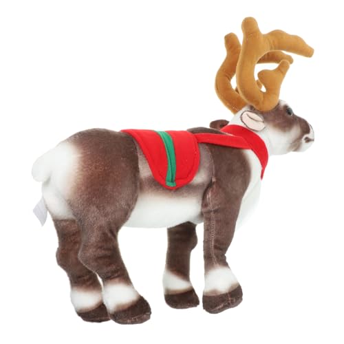 BESPORTBLE Kleines Weihnachtsplüschtier Rentier Niedliche Forest Animals Figure Weiche Holiday Reindeer Decoration Charmantes Stofftier für Festliche Raumgestaltung für Sofa Regal Tisch von BESPORTBLE