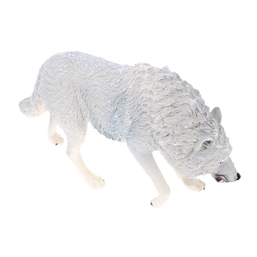 BESPORTBLE Kleines Wolfsmodell aus Material Realistische Wildtierfigur für Kognitives zur Dekoration für Frühkindliche Entwicklung Perfektes von BESPORTBLE