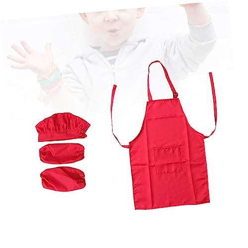 BESPORTBLE Kochset mit Hut Schürze und Kochhandschuh Spielzeugküche für Jahre Rot für Kleine zum Backen und Party Dekoration BESPORTBLE Kochset mit Hut Schürze und Kochhandschuh Spielzeugküche für Jahre Rot für Kleine zum Backen und Party Dekoration von BESPORTBLE