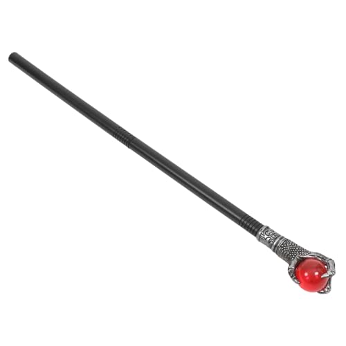 BESPORTBLE König Halloween Cosplay Gehstock Requisite Zauberstab Halloween Cosplay Zuckerrohr Requisite Halloween-gehstock Cosplay Rohrstock Stütze Rohrstütze Plastik Rot von BESPORTBLE
