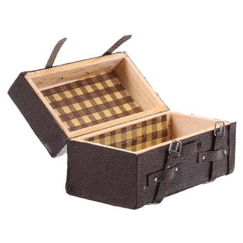 BESPORTBLE Koffer Für Puppenhaus Vintage Holzspielzeug Für Kreative Mini Dekoration Für Wohnzimmer Schlafzimmer Und Kinderzimmer von BESPORTBLE