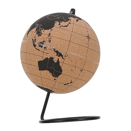 BESPORTBLE Kork Geografischer Für Büro Dekoration Schwarzer Kork Mit Stand Für Kreative Schreibtischgestaltung von BESPORTBLE