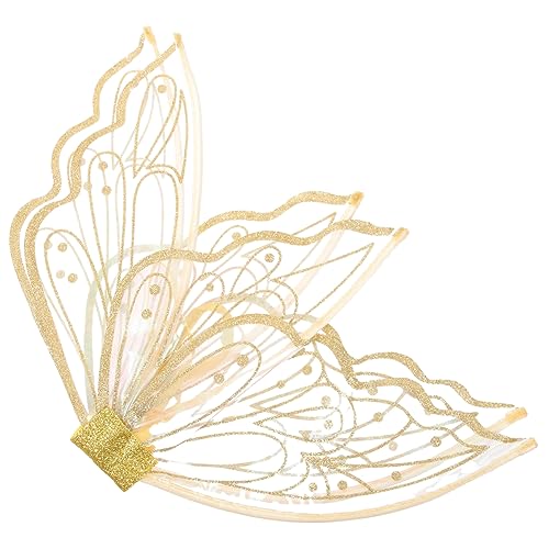 BESPORTBLE Kostüm Zubehör Kleine Goldene Schmetterlingsflügel Für Karneval Weihnachten Rollenspiele Party Accessoire Für Kostümparty von BESPORTBLE