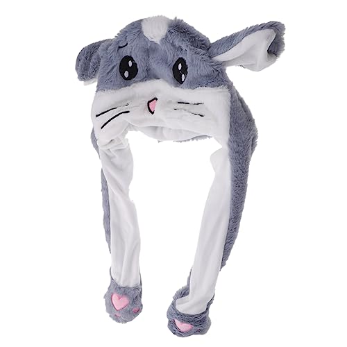 BESPORTBLE Kostümhut Mit Bewegenden Hamsterohren Plüsch Party Kopfschmuck Für Lustiger Cartoon Hut Für Karneval Und Cosplay Zufällige Farbwahl von BESPORTBLE