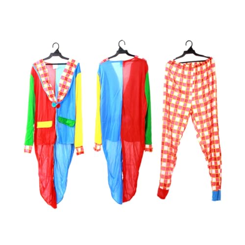 BESPORTBLE Kreatives Clown Kostüm Für Erwachsene Halloween Maskerade Outfit Mit Hut Fliege Jacke Und Hose Für Karneval Fasching Und Kostümpartys BESPORTBLE Kreatives Clown Kostüm Für Erwachsene Halloween Maskerade Outfit Mit Hut Fliege Jacke Und Hose Für Karneval Fasching Und Kostümpartys von BESPORTBLE