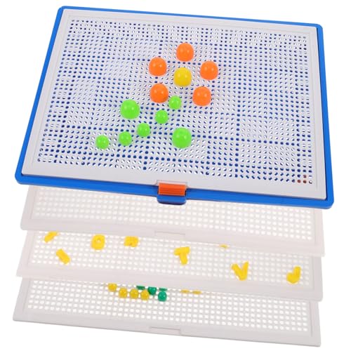 BESPORTBLE Kreatives Pilz Nägel Puzzle Steckbrett für Montessori Stem für Vorschulkinder Teile Steckplatte Geschicklichkeitsspiel für Jungen und Mädchen von BESPORTBLE