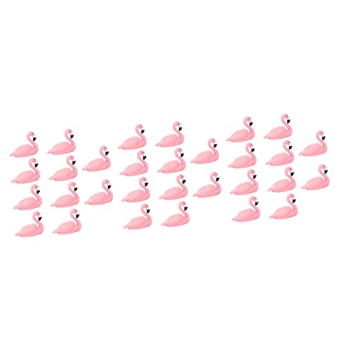 BESPORTBLE Kuchenzubehör 30 Stk Flamingos Zubehör Fürs Auto Wirbelvogel Automobilzubehör Feengarten Zubehör Tierwelt Autozubehör Geschenk Auto Zubehör Harz-flamingo-dekor Mini Spielzeug von BESPORTBLE