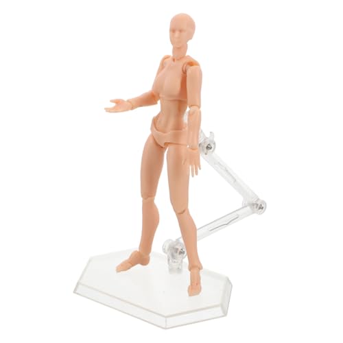 BESPORTBLE Künstlerisches Modell mit Ständer Bewegliche Zeichnungsfigur für Kreative Posen und Realistische Darstellung für Malerei und Skizzieren Hautfarbe Weiblich von BESPORTBLE