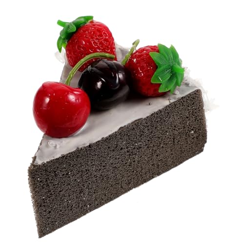 BESPORTBLE Künstliches Kuchenmodell aus Realistisches Dekorationsstück für Hochzeiten Fotorequisiten und Dessert Schaufenster Erdbeer Kirsch Design von BESPORTBLE