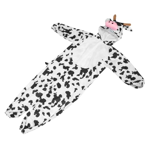 BESPORTBLE Kuhkostüm Onesie Atmungsaktiv Langlebig Tierkostüm für Jungen Mädchen Vielseitig Einsetzbar Verkleidung Bühnenauftritt Halloween Karneval von BESPORTBLE