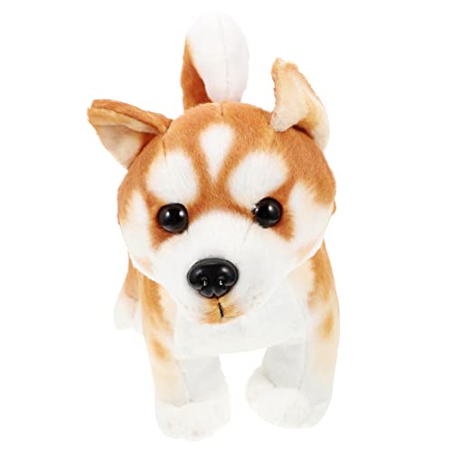 BESPORTBLE Kuscheliger Akita Hund Bequemes Plüschspielzeug für Cartoon Stil Perfektes für Schlafzimmer Wohnzimmer und Auto aus Sicherem Material für Langlebigen Spaß von BESPORTBLE