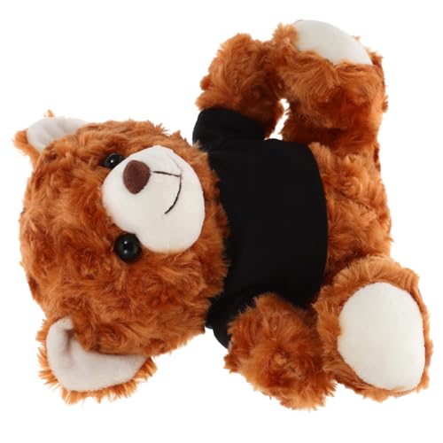 BESPORTBLE Kuscheltiere Bärenpuppenspielzeug Entzückender Stoffbär Mit Weste Plüsch Bär Für Niedliches Plüschtier Für Zuhause von BESPORTBLE