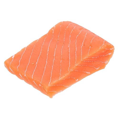 BESPORTBLE Lebensechte Große Künstliche Lachsscheibe aus Langlebigem Realistisches Lebensmittel für Dekoration Foto Requisiten Rollenspiel und Restaurant Display von BESPORTBLE