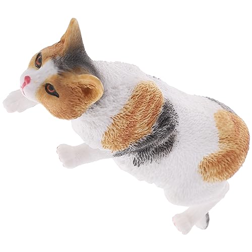 BESPORTBLE Katzenmodell Kleine Katzenstatue Realistisches Katzenornament für und Außendekoration Tischdekoration Kätzchenfigur aus PVC von BESPORTBLE