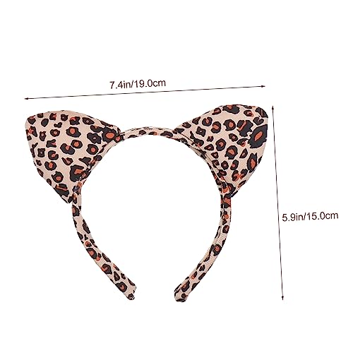 BESPORTBLE Leoparden Cosplay für Ohr Haarreif Schleife und Wiederverwendbares Tierkostüm für Karneval Fasching Kostümparty und Festivalveranstaltungen von BESPORTBLE