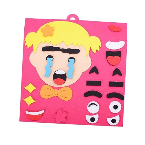 BESPORTBLE Lernspielzeug Facial Puzzle Set aus Pädagogisches DIY Puzzle Toy Gesichtsausdruck Logischem und Hand Auge Koordination Mädchen Rot Eltern Junge Mädchen Interaktion von BESPORTBLE