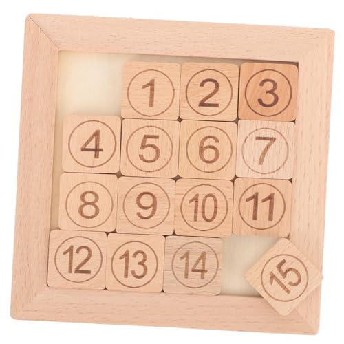 BESPORTBLE Lernspielzeug Holz Schiebepuzzle Für Kognitives Zahlenspielzeug Iq Entwicklung Frühkindliche Bildung Interaktives von BESPORTBLE