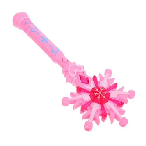 BESPORTBLE Leuchtender Schneeflocken Zauberstab mit Drehender Funktion LED Prinzessinnen Feenstab für Kostümzubehör für Halloween Weihnachten und Fantasievolles Rollenspiel von BESPORTBLE