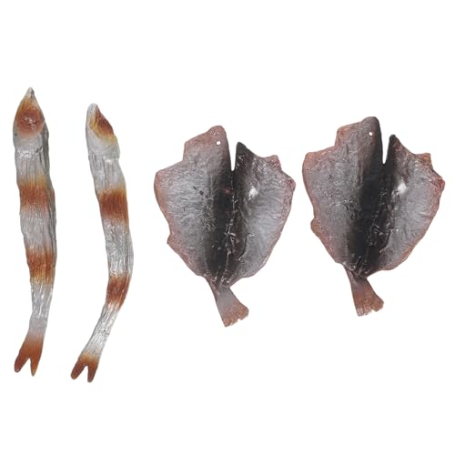 BESPORTBLE Lifelike Simulated Fried Fish Fillets Teilig PVC Künstliche Fischfilets Realistische Meeresfrüchte Deko für Restaurant Fotografie Schaufenster Präsentation von BESPORTBLE