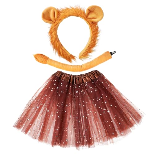 BESPORTBLE Löwenkostüm Set für Kopfband und Tüllrock Tierkostüm für Karneval Halloween und Mottopartys Niedliches Accessoire für Mädchen BESPORTBLE Löwenkostüm Set für Kopfband und Tüllrock Tierkostüm für Karneval Halloween und Mottopartys Niedliches Accessoire für Mädchen von BESPORTBLE