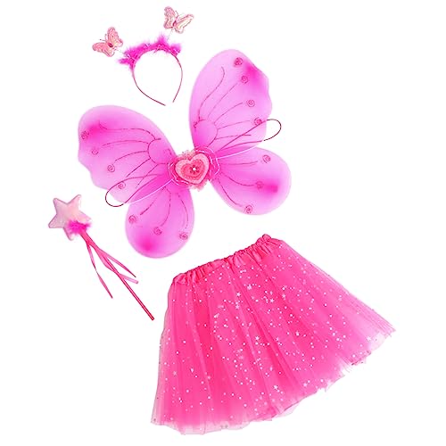BESPORTBLE Mädchenkostüm Mit Pailletten Teiliges Mit Herz Applikationen Tüllrock Feenflügel Und Zauberstab Für Partys Und Verkleidungen Leuchtendem BESPORTBLE Mädchenkostüm Mit Pailletten Teiliges Mit Herz Applikationen Tüllrock Feenflügel Und Zauberstab Für Partys Und Verkleidungen Leuchtendem von BESPORTBLE