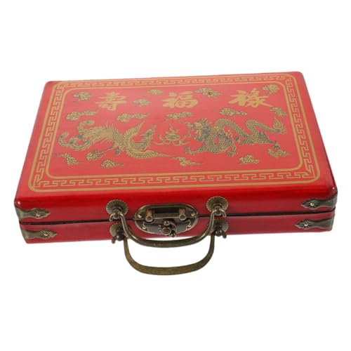 BESPORTBLE Mahjong Aufbewahrungsbox PU Multifunktions Mahjong für Reisen Teilige Sammlung Sicher und Langlebig für Zuhause und Unterwegs von BESPORTBLE