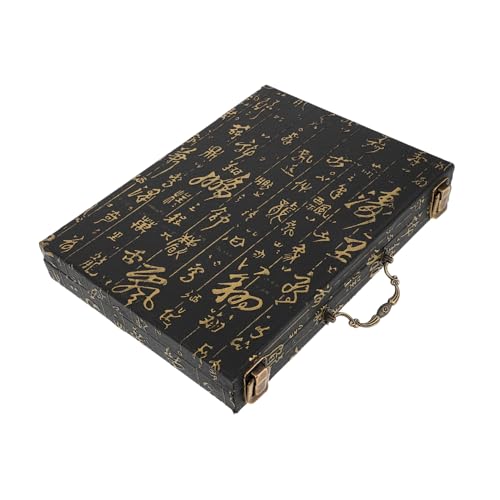 BESPORTBLE Mahjong Aufbewahrungsbox aus Holz Tragbare Schmuckbox mit Vintage Prägung für Mahjong und Schachspiele Großzügiger Stauraum für Spielelemente für Reisen und Unterwegs BESPORTBLE Mahjong Aufbewahrungsbox aus Holz Tragbare Schmuckbox mit Vintage Prägung für Mahjong und Schachspiele Großzügiger Stauraum für Spielelemente für Reisen und Unterwegs von BESPORTBLE
