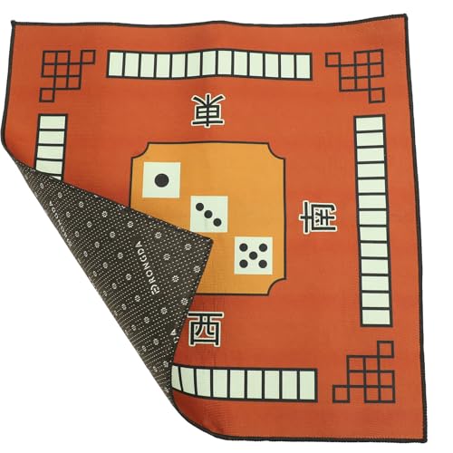 BESPORTBLE Mahjong Tischdecke Quadratisch aus Polyester Geräuschdämpfende Spieltischdecke mit Rutschfester Unterseite Geeignet für Domino Poker Majiang und Brettspiele Kaffeebraun von BESPORTBLE