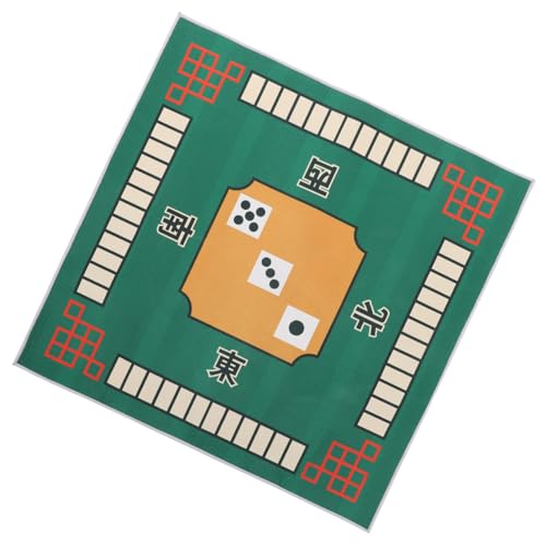 BESPORTBLE Mahjong Tischmatte Quadratisch Polyester rutschfest mit Latexunterseite Geräuschdämpfend für Mahjong Poker Domino Spiele Zuhause von BESPORTBLE