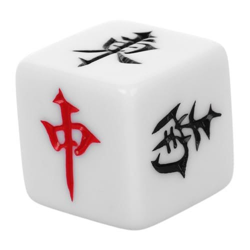 BESPORTBLE Mahjong Würfel aus Robustem Kunststoff Kleine Transparente Weiße Würfel mit Himmelsrichtungen Leicht und Fein Gearbeitet Spielzubehör für Mahjong und Brettspiele für Partyspaß von BESPORTBLE