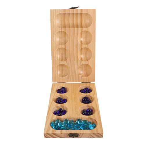BESPORTBLE Mancala Spiel aus Natürlichem Holz Faltbar und Tragbar Glassteine Familienspiel für Erwachsene Jungen und Mädchen Fördert Teamwork und Spielerisches Lernen BESPORTBLE Mancala Spiel aus Natürlichem Holz Faltbar und Tragbar Glassteine Familienspiel für Erwachsene Jungen und Mädchen Fördert Teamwork und Spielerisches Lernen von BESPORTBLE