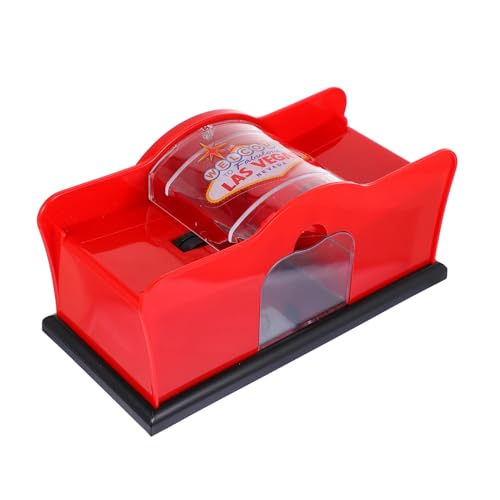 BESPORTBLE Manuelle Kartenmischmaschine aus Robustem Kunststoff Leise und Verschleißfest Kompatibel mit Standardspielkarten mit Leichtgängiger Kurbel für Poker Canasta und Partyspiele zu von BESPORTBLE