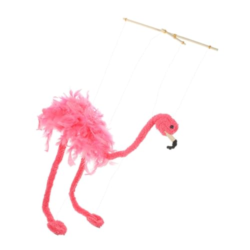 BESPORTBLE Flamingo Marionettenpuppe String Tier Handpuppe Spielzeug Für Bühnenshow Und Interaktives Plüschspielzeug von BESPORTBLE