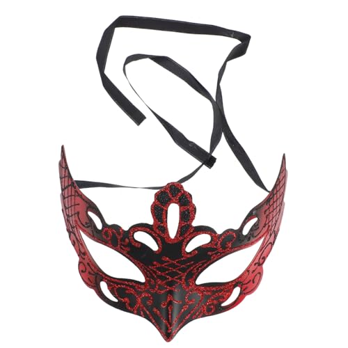 BESPORTBLE Maske für Damen Rote Halbmaskerade Maske für Halloween Karneval und Kostümpartys Dekorative Gesichtsmaske für Cosplay und Nachtclubs für Feiern und Masken Events BESPORTBLE Maske für Damen Rote Halbmaskerade Maske für Halloween Karneval und Kostümpartys Dekorative Gesichtsmaske für Cosplay und Nachtclubs für Feiern und Masken Events von BESPORTBLE