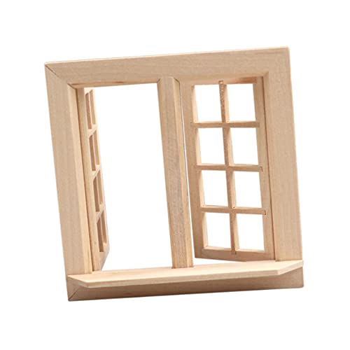 BESPORTBLE Maßstab DIY Fenster Modell Unbemalt Dekoration Und Puppenhaus Zubehör von BESPORTBLE